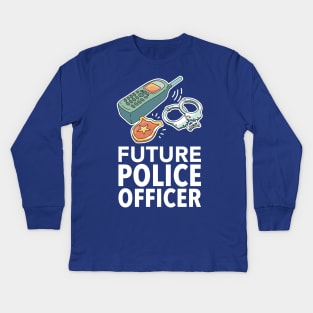 Future Police Officer Kids Long Sleeve T-Shirt